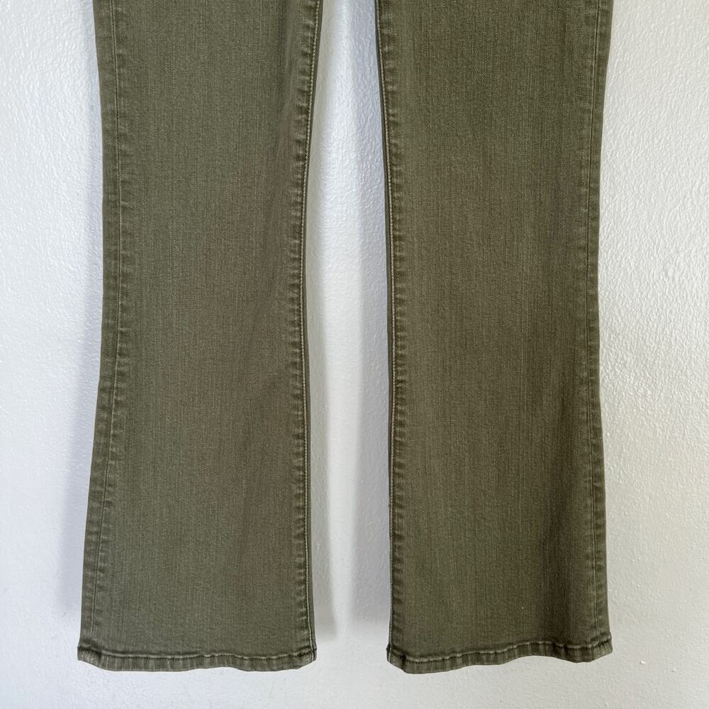 Frame Le Crop Mini Boot Jeans Army Green High Rise Stretch Denim 24 Kick Flare - Picture 7 of 13